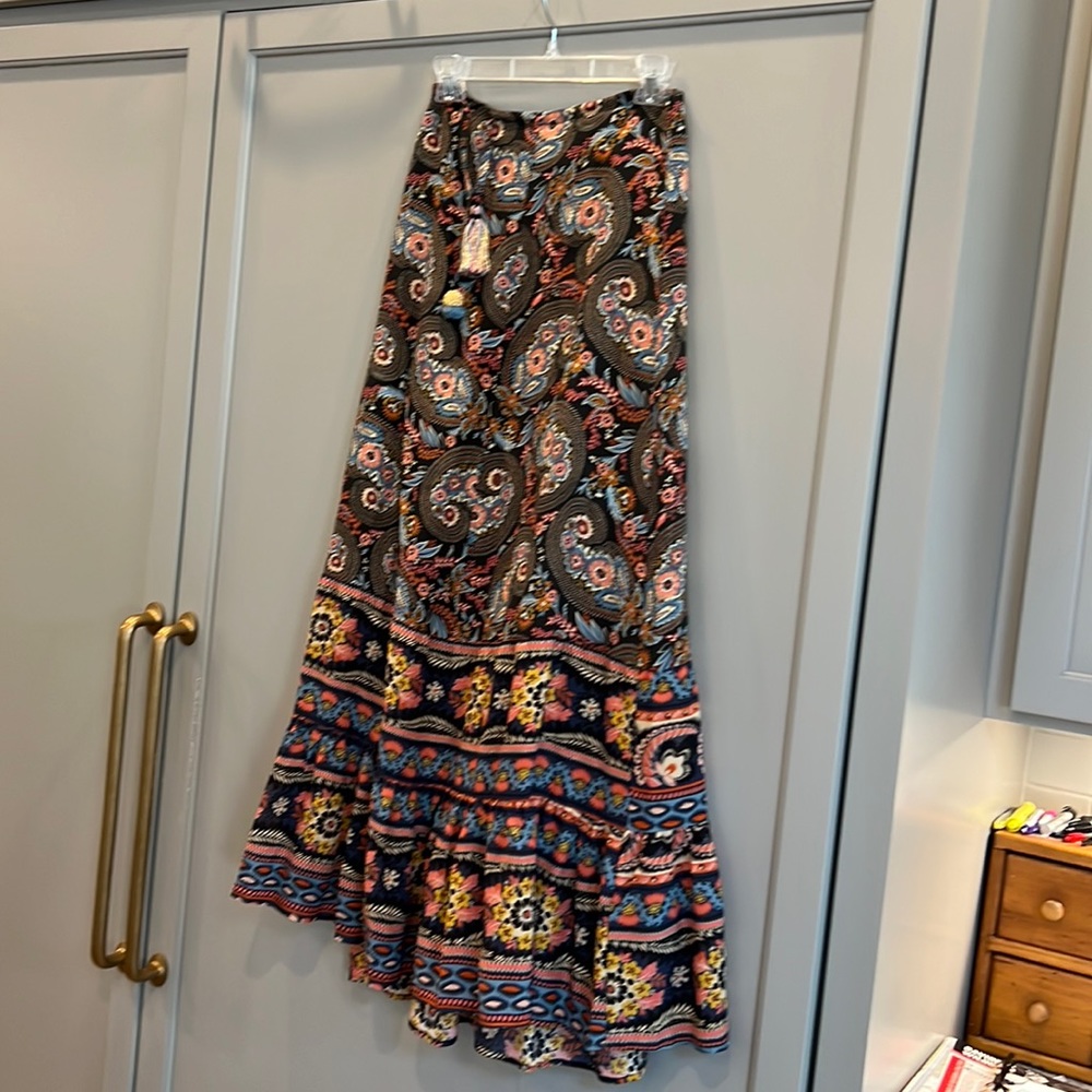 Italian Boho long skirt.  Made in Italy by Anjuna. One size.